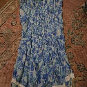 Poupette St. Barth Blue and Green Mini Dress